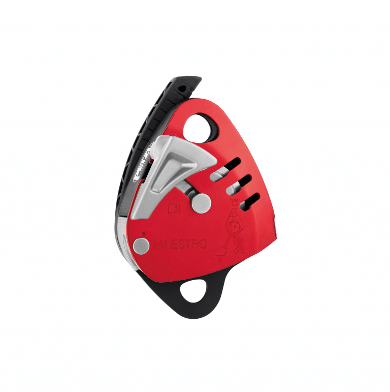 Petzl Maestro L Abseilgerät in Rot für Rettungslasten bis 280 kg