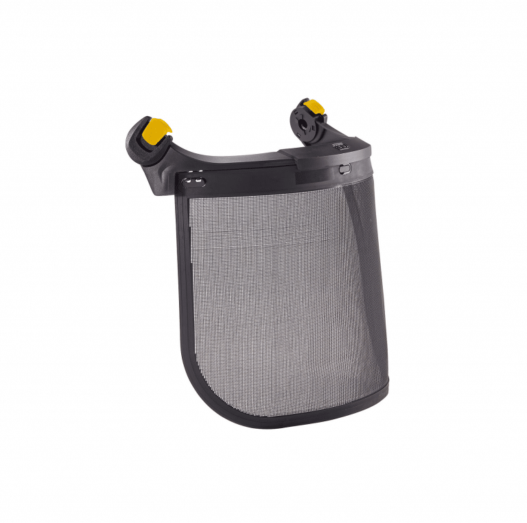 Petzl Vizir Mesh Gittervisier als Gesichtsschutz am Helm