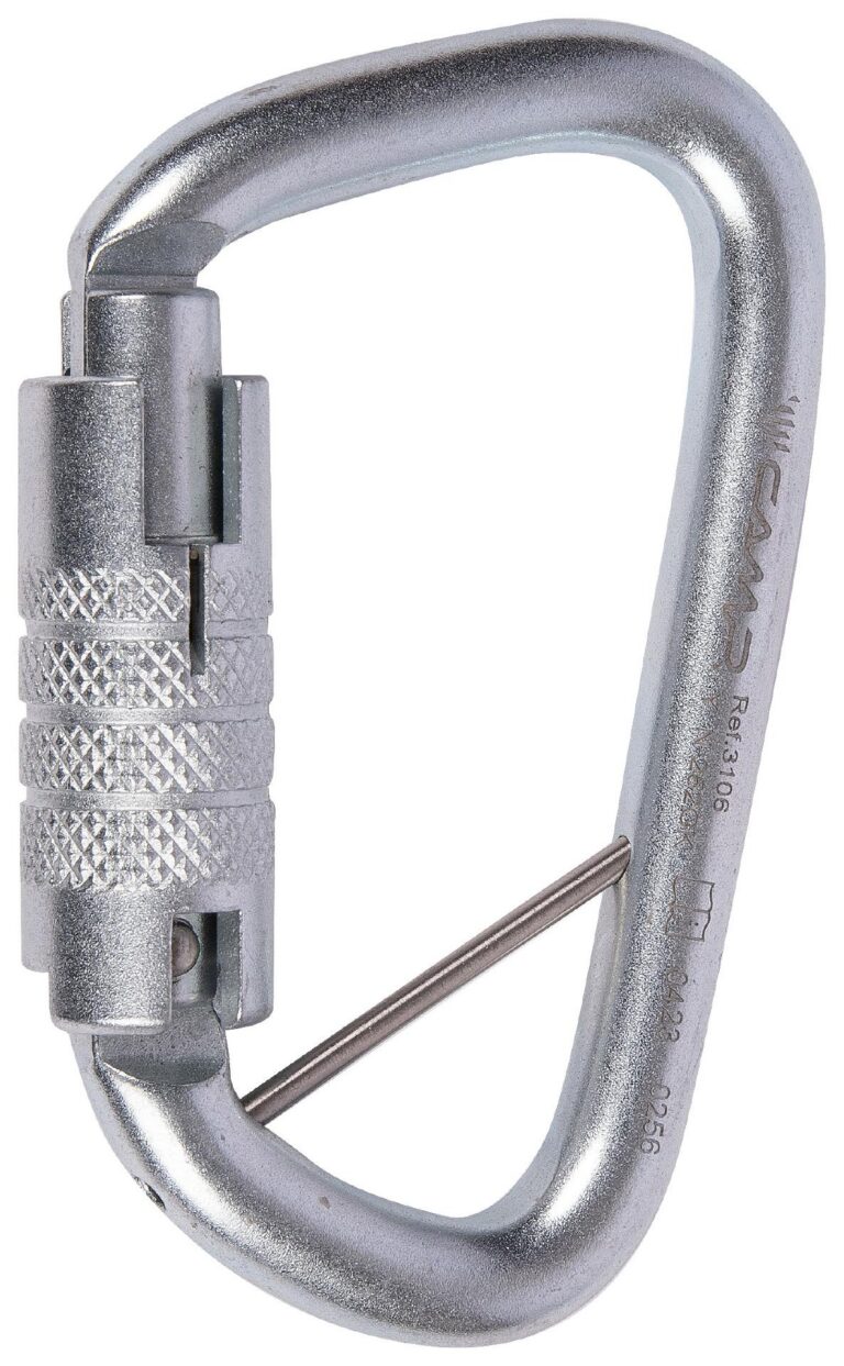 C.A.M.P. D Plus 3Lock Pin Stahlkarabiner mit Fixierstift für feste Verbindungen