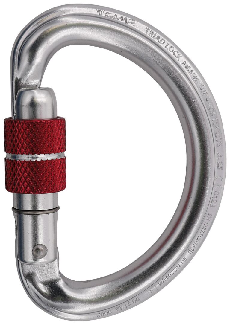 C.A.M.P. Triad Lock halbkreisförmiger Aluminiumkarabiner für Rettung und Höhenarbeit