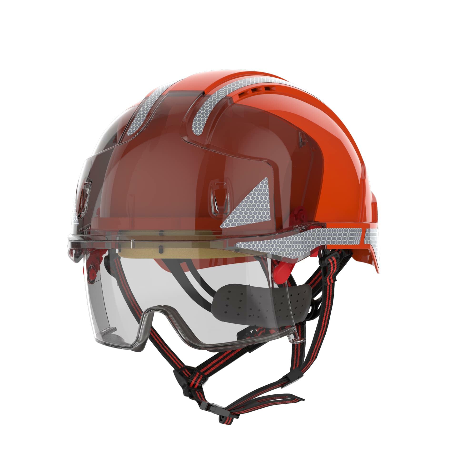 JSP Evo VISTAlens Industrieschutzhelm mit integrierter Schutzbrille