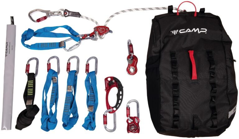 C.A.M.P. C.R.S. Set knotenfreies Rettungssystem mit Gurt, Karabinern und Rucksack